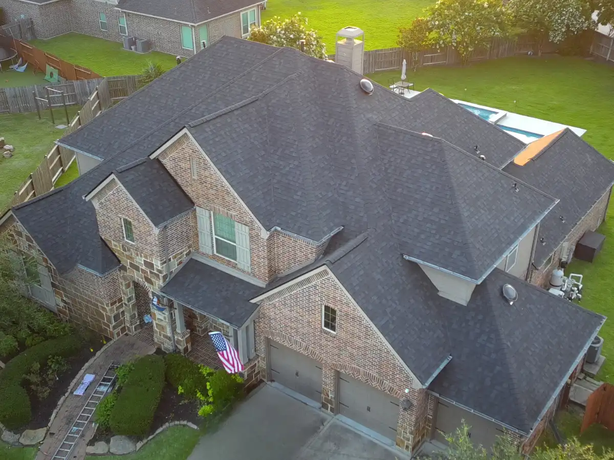 Finished roof replacement by Rlynt Roofing in Greater Houston