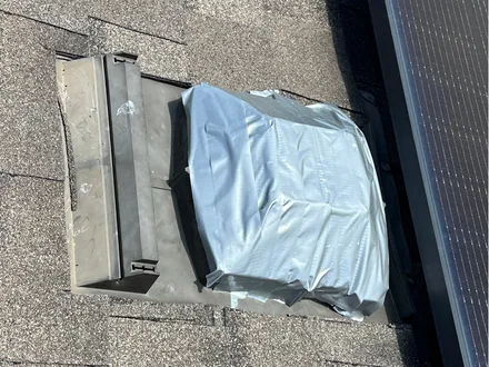 Before broken roof vent repair — roof repair in Katy & Greater Houston