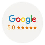 Google 5.0 star rating, 42 reviews