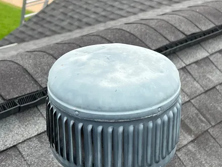 Roof hail damage missouri city texas one point five inch april 3 2026 five — hail-damaged roof documented for an insurance claim in Greater Houston